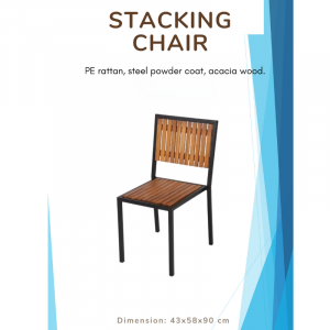 Outdoor Wooden Stacking Chair