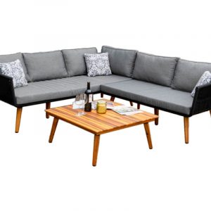 Outdoor 5 Seater Rope Corner Furniture Set